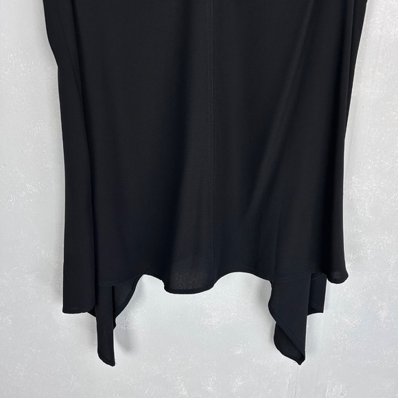 Eileen Fisher size XS sleeveless top Silk black Georgette Crepe drape NEW - Picture 8 of 12